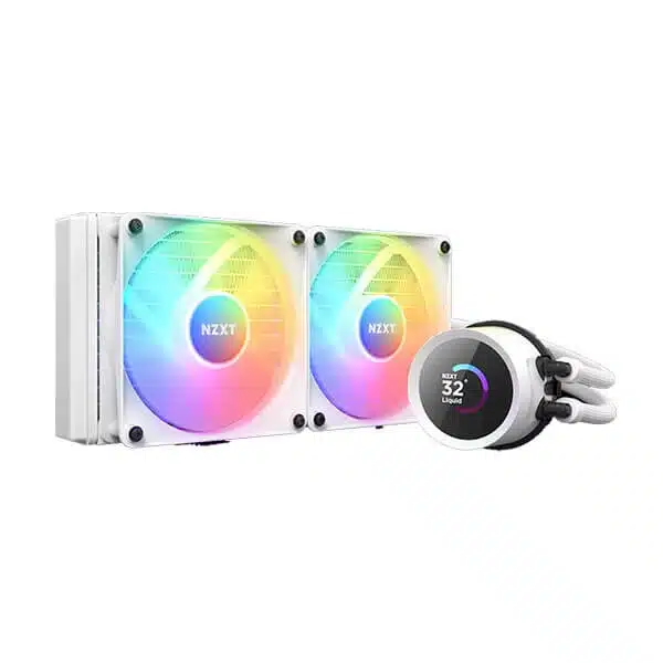 Nzxt Kraken 280 RGB CPU Liquid Cooler With LCD Display (White)