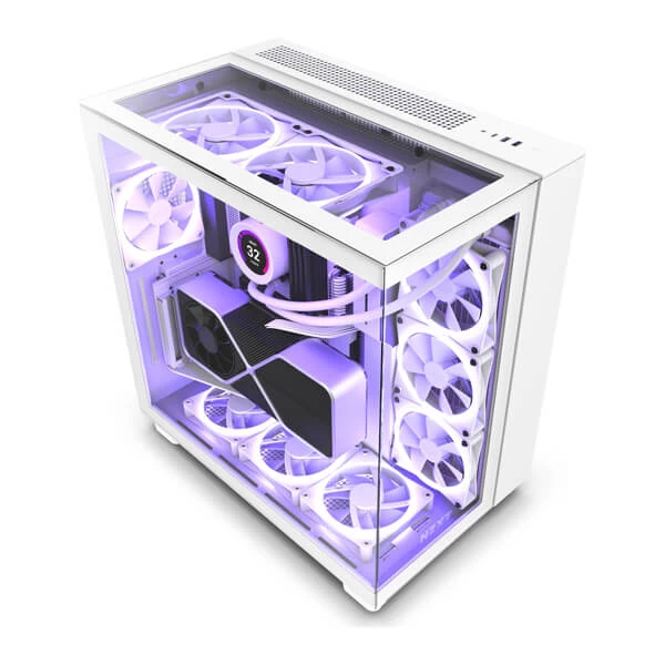 NZXT H9 Elite Mid Tower Cabinet (White)